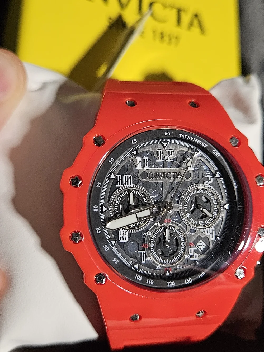 Invicta Racing Vaulthan Red Chronograph Watch- New